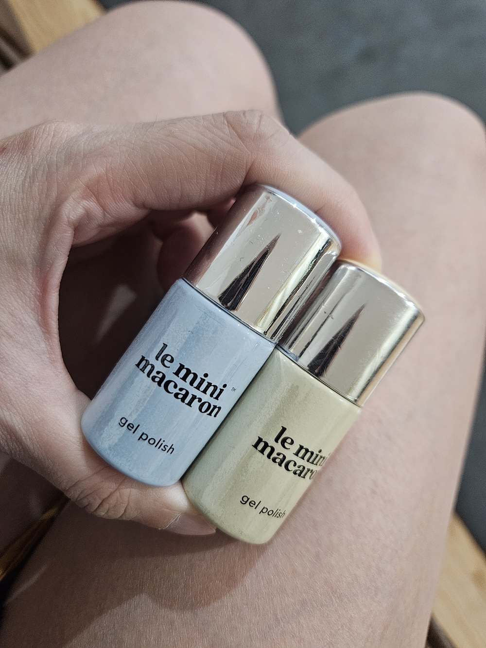 Le Mini Macaron Press-On Nail Duo — Pastel Blue & Pale Yellow